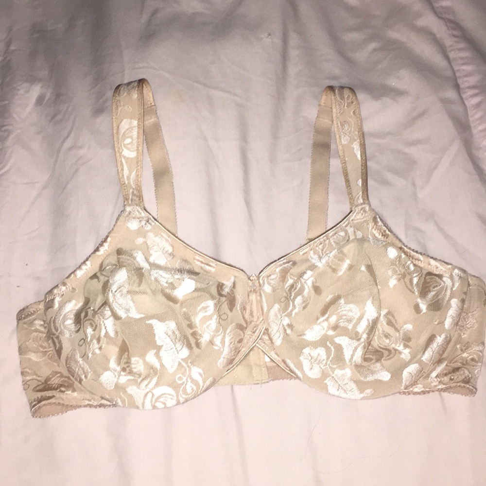 40c tan nude cream floral sexy cute women’s bra